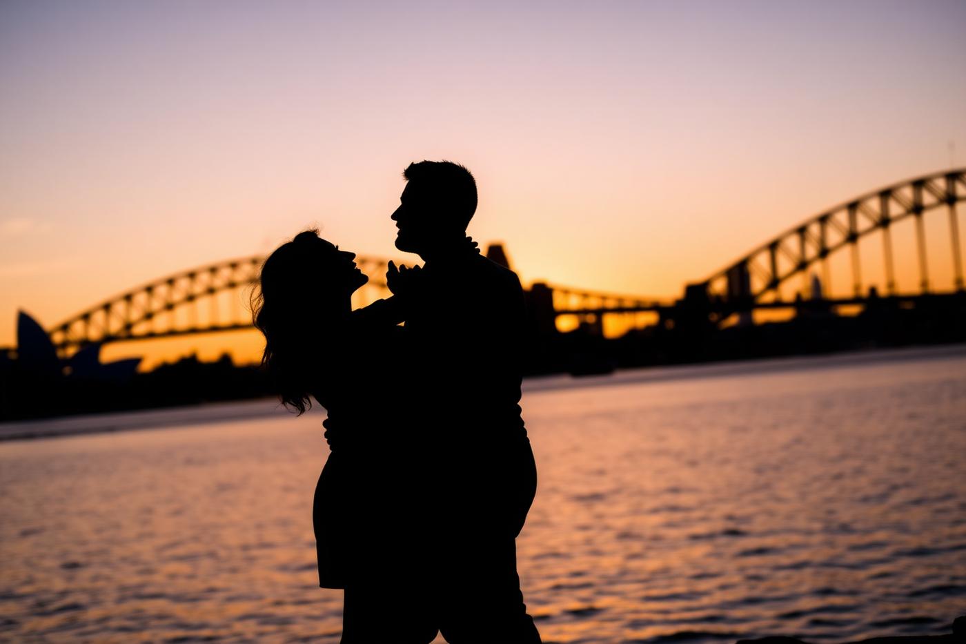 Engagement at Sydney harbour